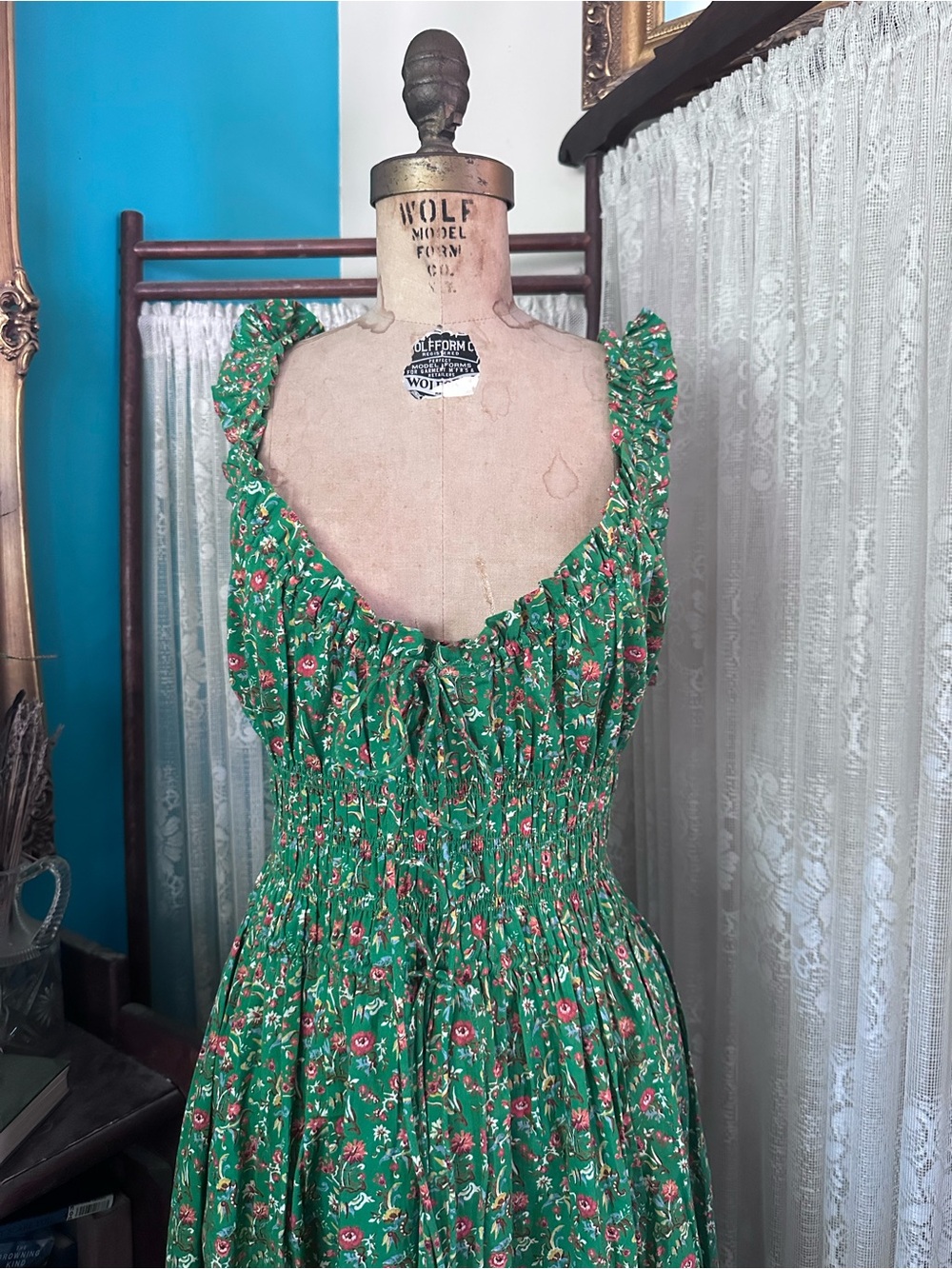 Doen Emmaretta in Emerald Jardin Du Chateau Size Large NWT (Slight Flaw) - Picture 2 of 13